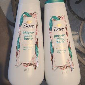Dove LIMITED EDITION Peppermint Bark Body Wash X 2 Bottles, NEW